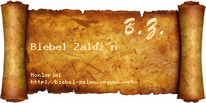 Biebel Zalán névjegykártya