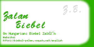 zalan biebel business card